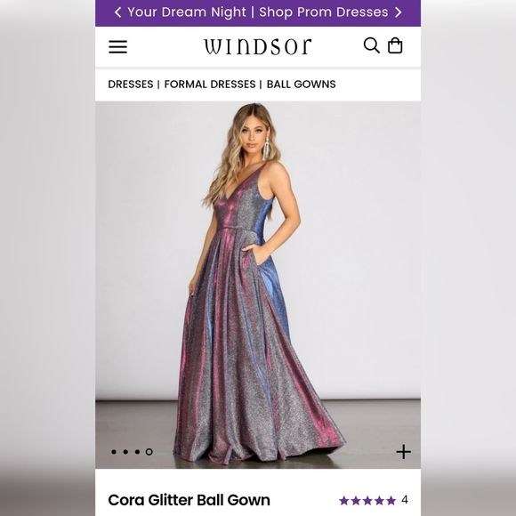 Cora Glitter Ball Gown - Picture 6 of 6